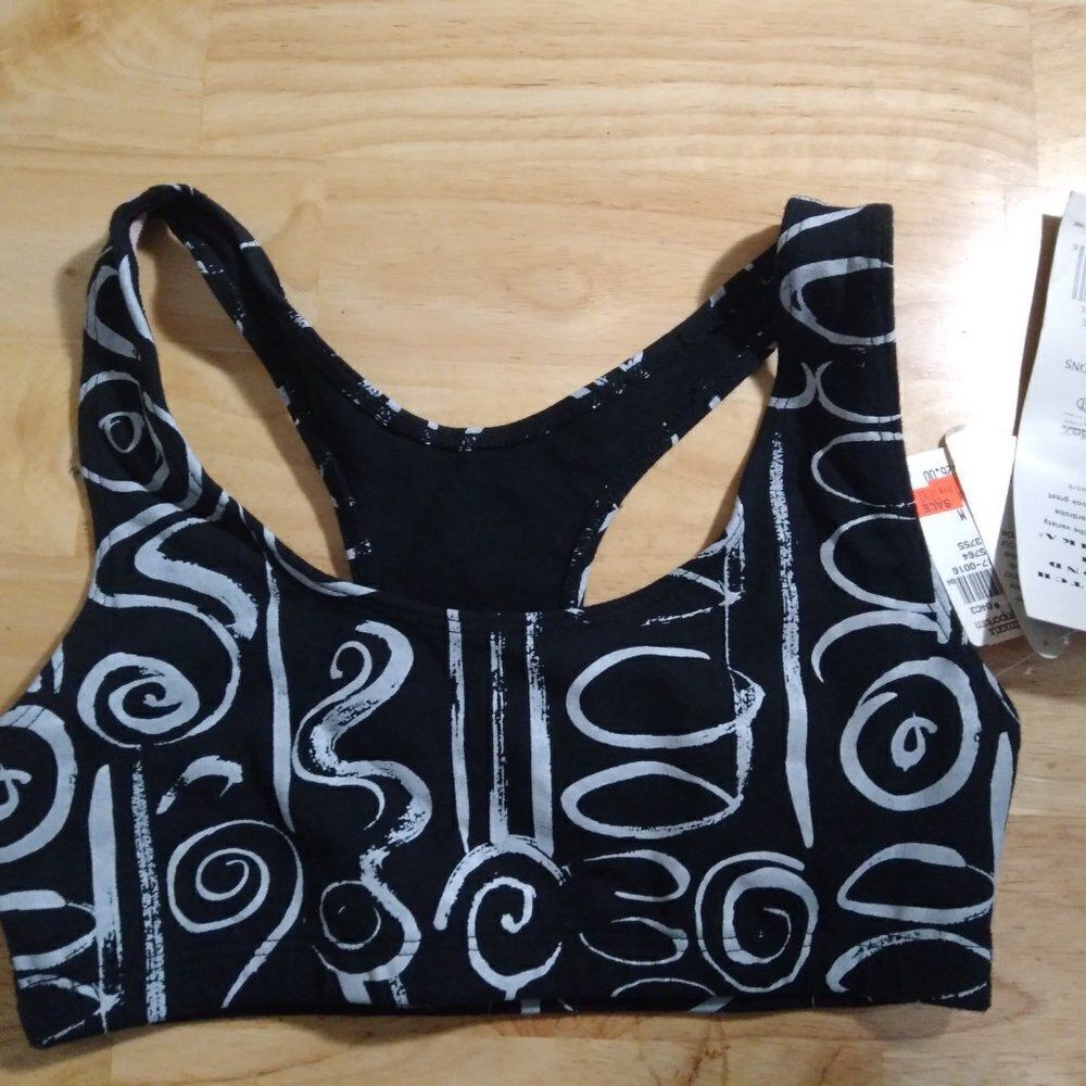 NWT DS Vintage Marika Abstract Pattern Sports Bra